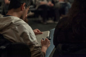 participant during playwriting workshop