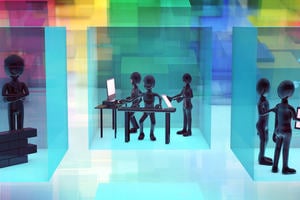 A graphic shows examples of blended learning and teaching with technology